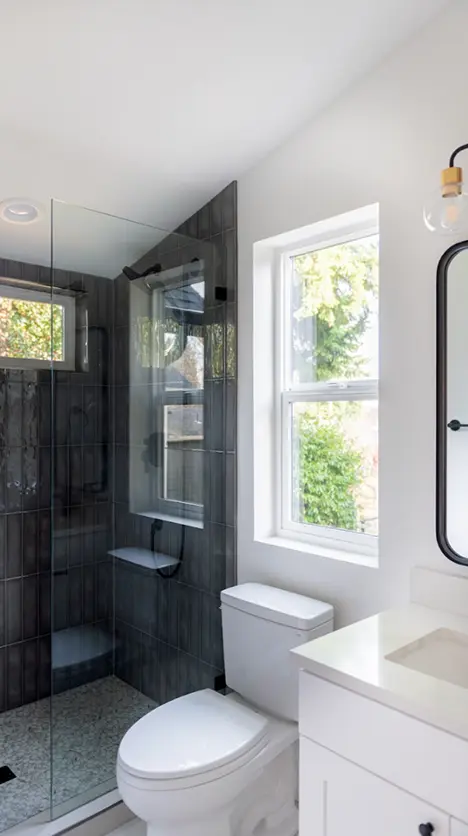 Bathroom with toilet and shower