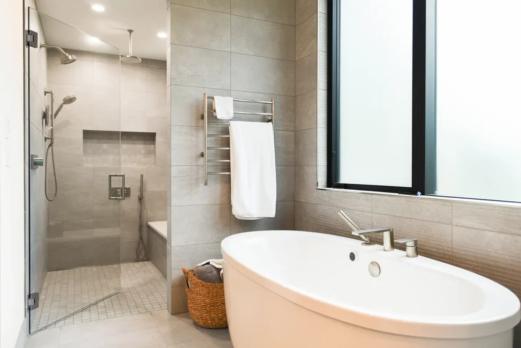 Bathroom renovation with heated floors