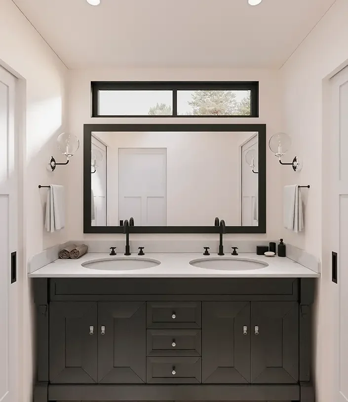 Bathroom remodeling project with freestanding tub