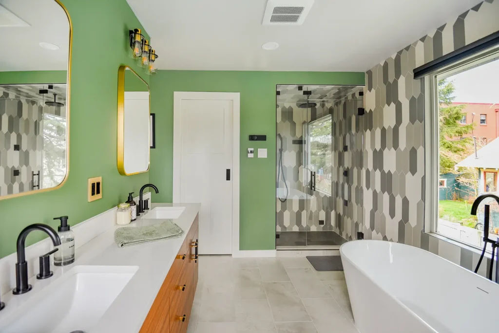 High-end bathroom renovation finishes