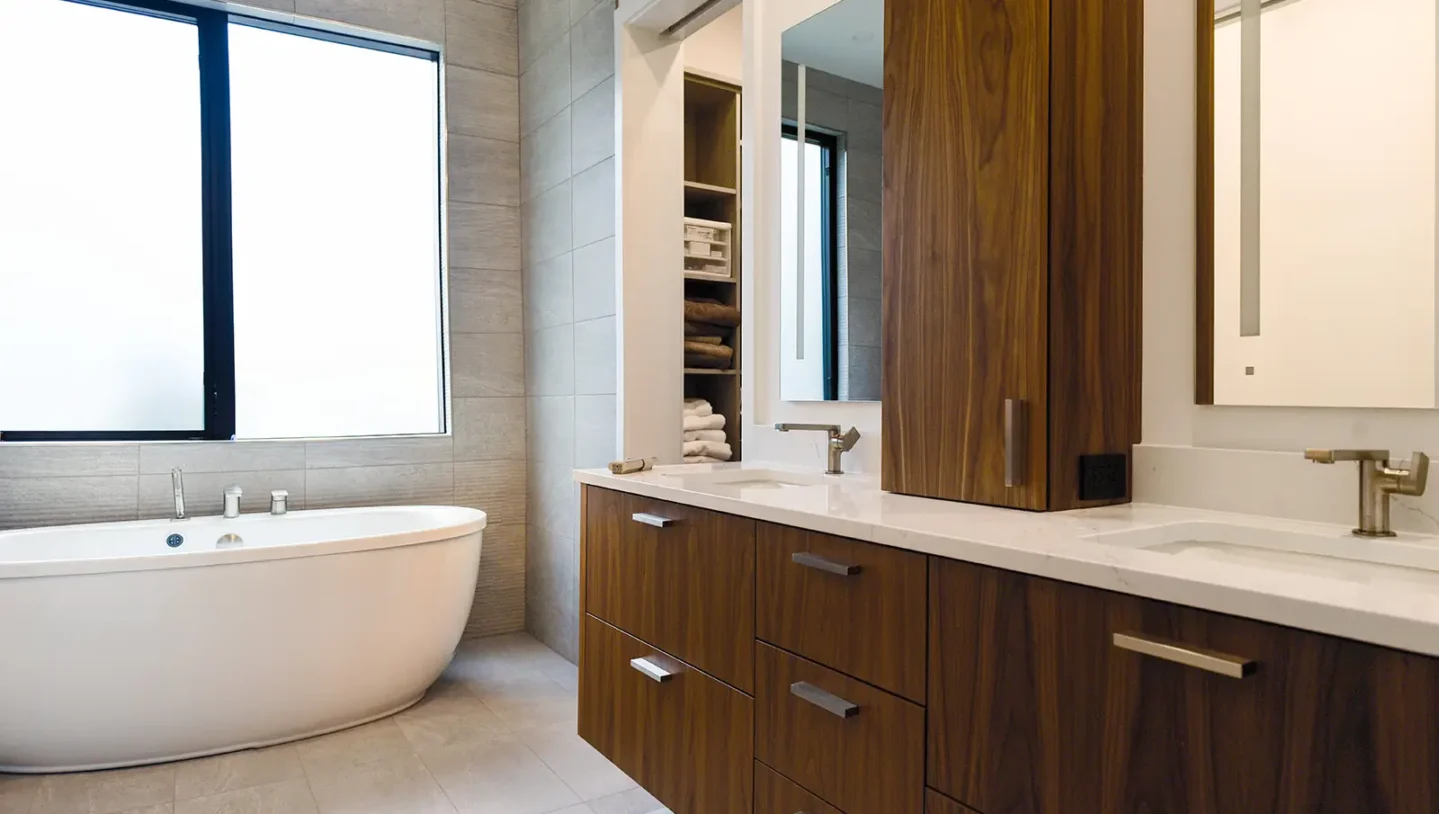 Small bathroom renovation space saving