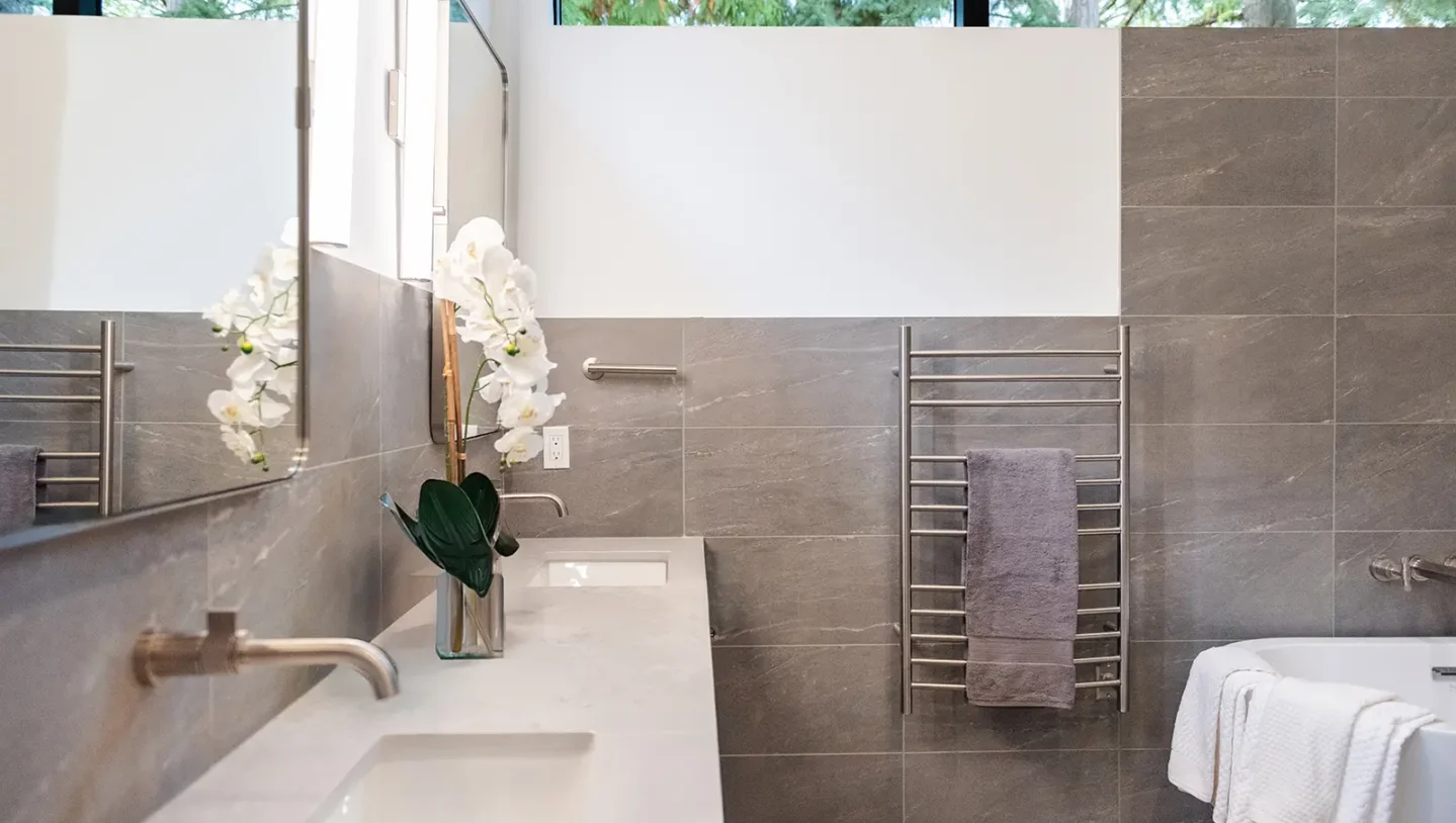 Bathroom remodeling featuring smart plumbing